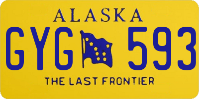AK license plate GYG593