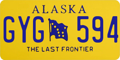 AK license plate GYG594