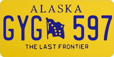 AK license plate GYG597