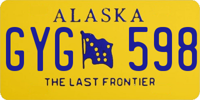 AK license plate GYG598