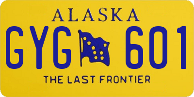 AK license plate GYG601