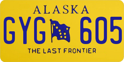 AK license plate GYG605