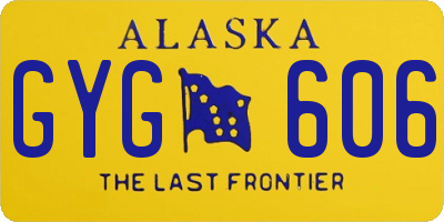 AK license plate GYG606