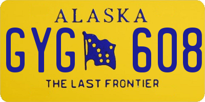 AK license plate GYG608