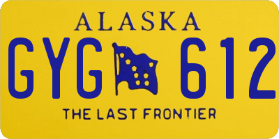 AK license plate GYG612