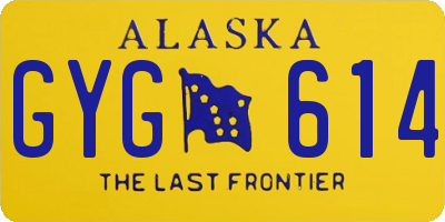 AK license plate GYG614