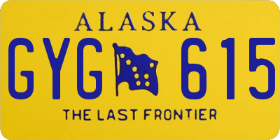 AK license plate GYG615