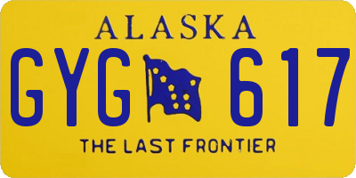 AK license plate GYG617