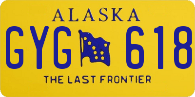 AK license plate GYG618