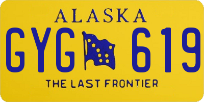 AK license plate GYG619