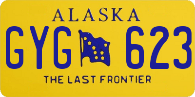 AK license plate GYG623