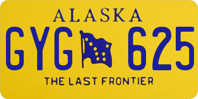 AK license plate GYG625