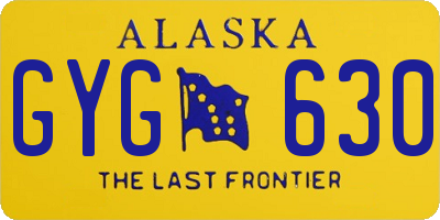 AK license plate GYG630
