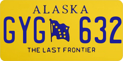 AK license plate GYG632