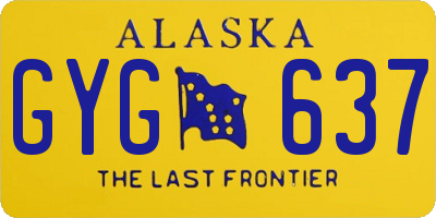 AK license plate GYG637