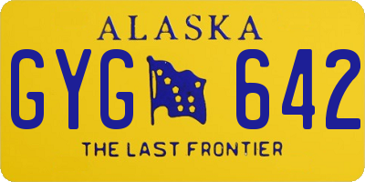 AK license plate GYG642
