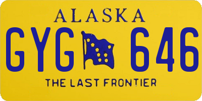 AK license plate GYG646