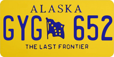AK license plate GYG652