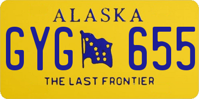 AK license plate GYG655
