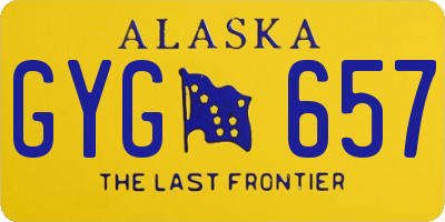 AK license plate GYG657