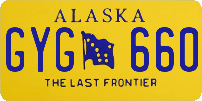 AK license plate GYG660