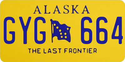 AK license plate GYG664