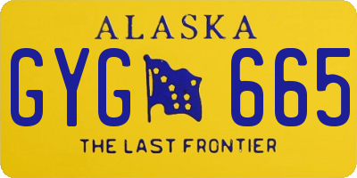AK license plate GYG665