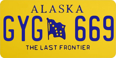AK license plate GYG669