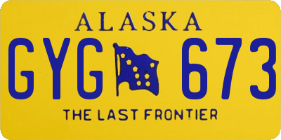 AK license plate GYG673