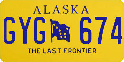 AK license plate GYG674