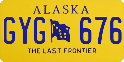 AK license plate GYG676