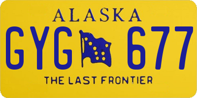 AK license plate GYG677
