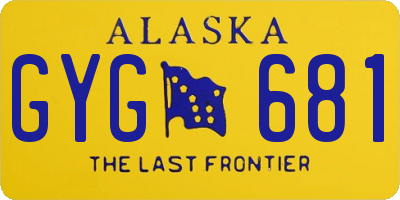 AK license plate GYG681