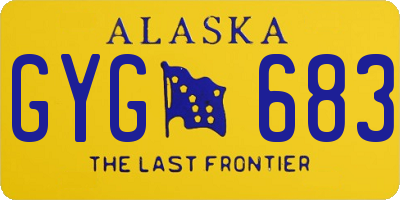 AK license plate GYG683