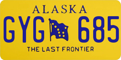 AK license plate GYG685