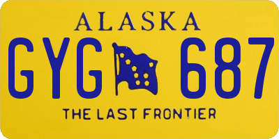 AK license plate GYG687
