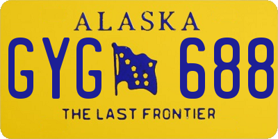AK license plate GYG688
