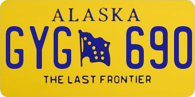 AK license plate GYG690