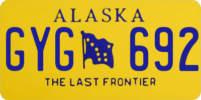 AK license plate GYG692