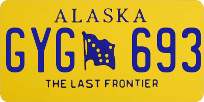 AK license plate GYG693