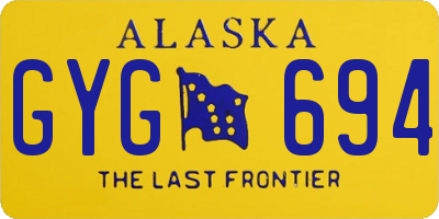 AK license plate GYG694