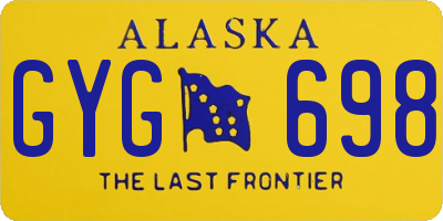 AK license plate GYG698
