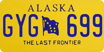 AK license plate GYG699