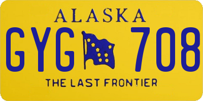 AK license plate GYG708