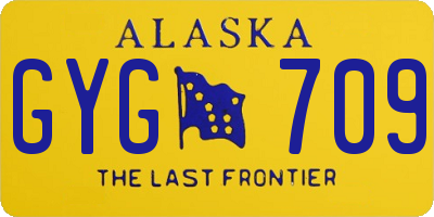 AK license plate GYG709
