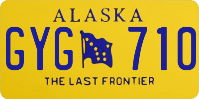 AK license plate GYG710