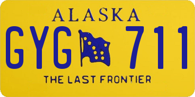 AK license plate GYG711