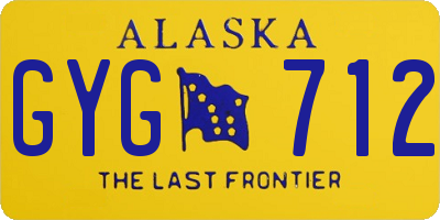 AK license plate GYG712