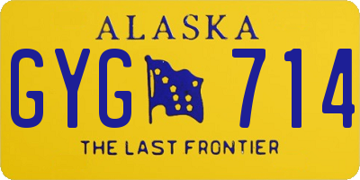 AK license plate GYG714