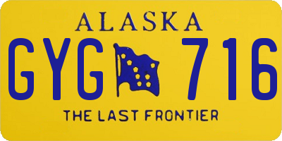 AK license plate GYG716